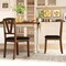 Costway Dining Chairs Set of 2/4 PU Leather Dining Room Chairs with Hollowed Backrests